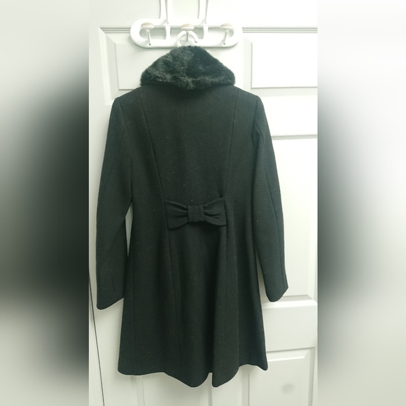Kate Spade faux fur trimmed wool coat xs - Picture 3 of 4